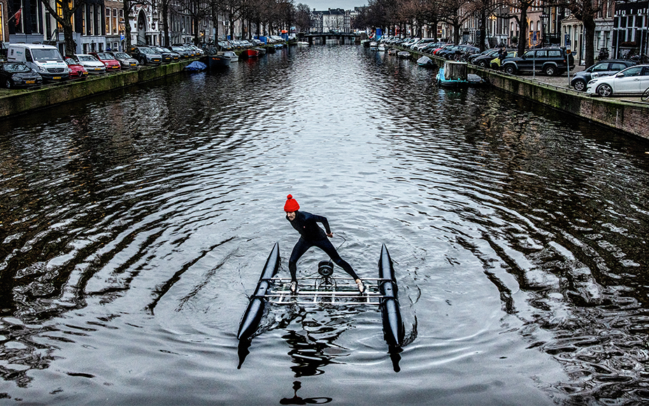 FIRST PERSON TO SKATE ON NON FROZEN WATER